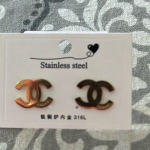 Gold tone earrings
